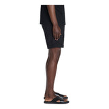 Linen And Cotton Bermuda Shorts - Black