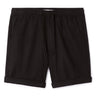 Linen And Cotton Bermuda Shorts - Black