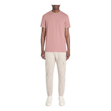 Stretch Cotton Striped Straight-Neck T-Shirt - Purple