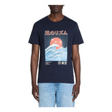 Straight Round Neck T-Shirt 100% Cotton - Navy