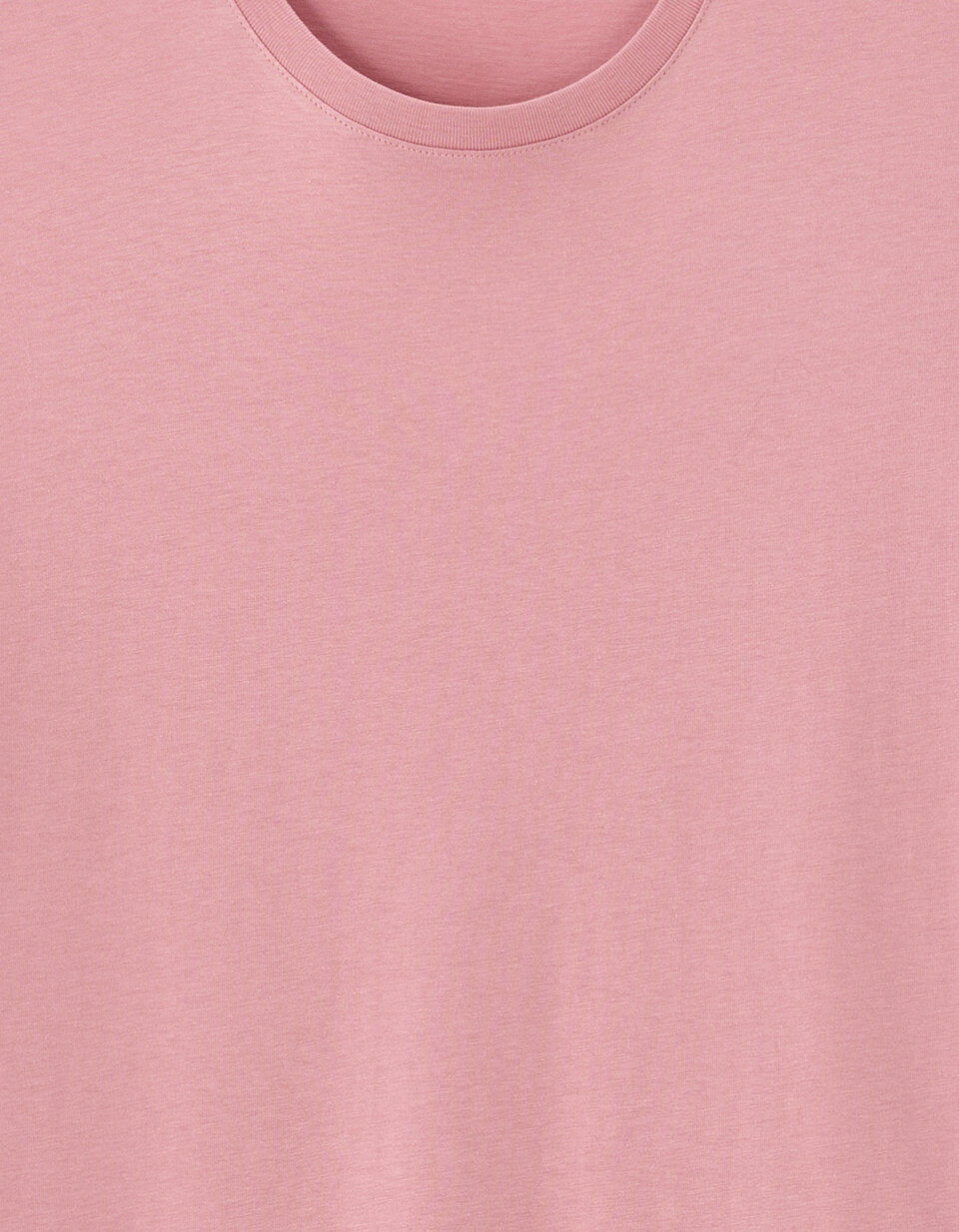 Regular round neck T-shirt 100% cotton - Dusty pink