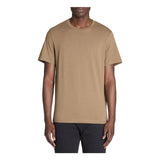 100% Cotton Crew Neck Straight T-Shirt - Taupe