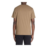 100% Cotton Crew Neck Straight T-Shirt - Taupe