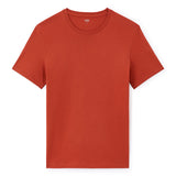 Straight Round Neck T-Shirt 100% Cotton - Red