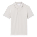 100% Cotton Straight Pique Polo Shirt - Light Grey