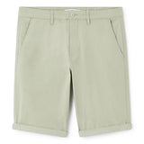 Stretch Cotton Bermuda Shorts - Khaki