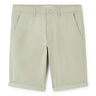 Stretch Cotton Bermuda Shorts - Khaki