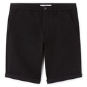 Stretch Cotton Chino Bermuda Shorts - Black