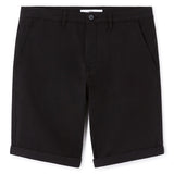 Stretch Cotton Chino Bermuda Shorts - Black
