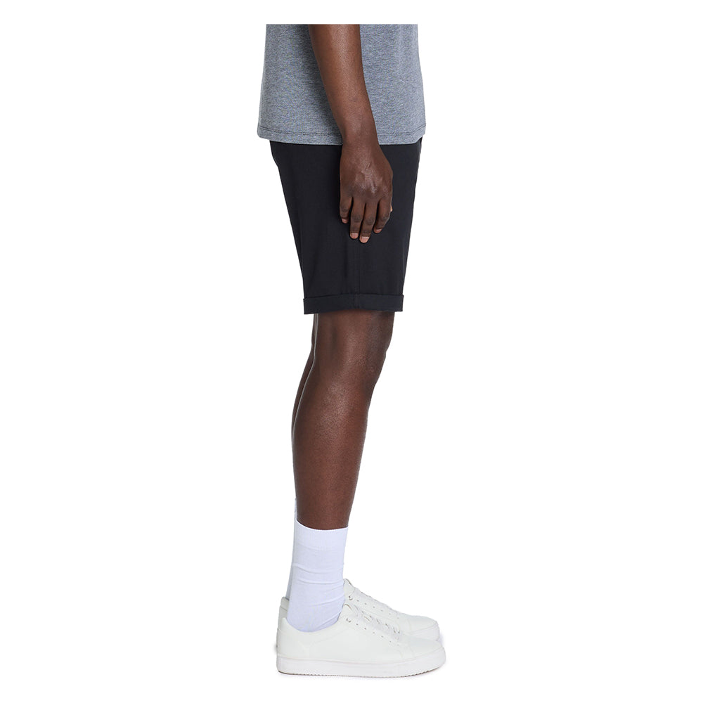 Stretch Cotton Chino Bermuda Shorts - Black