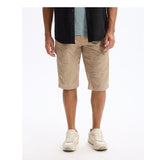 100% Cotton Bermuda Shorts - Beige