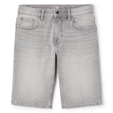 Bermuda Shorts In Stretch Cotton Denim - Gray