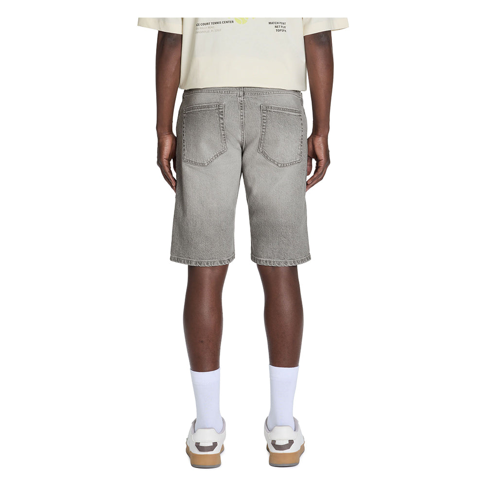 Bermuda Shorts In Stretch Cotton Denim - Gray