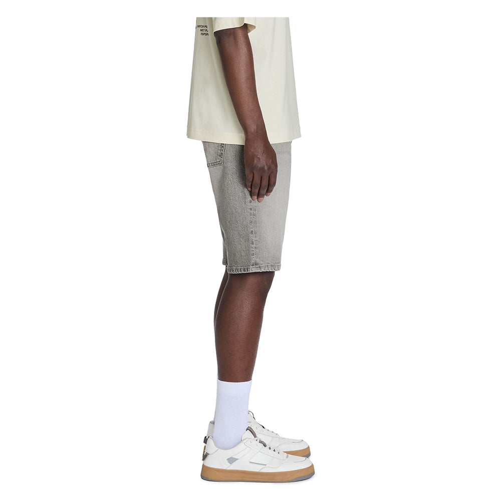 Bermuda Shorts In Stretch Cotton Denim - Gray