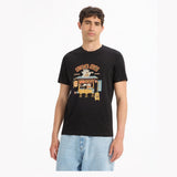 100% Cotton Crew Neck Straight T-Shirt - Black