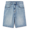 Long Baggy Denim Bermuda Shorts - Light Blue