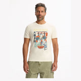 Straight Round Neck T-Shirt 100% Cotton - Beige