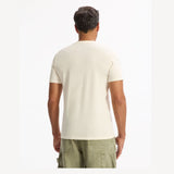 Straight Round Neck T-Shirt 100% Cotton - Beige