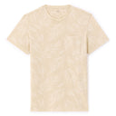 Straight Round Neck T-Shirt 100% Cotton - Beige
