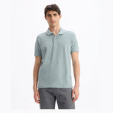 Straight Pique Polo Shirt 100% Cotton - Verdigris