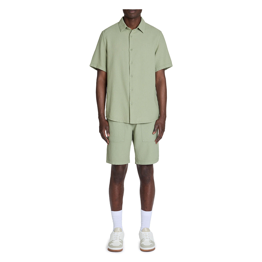100% Cotton Bermuda Shorts - Green