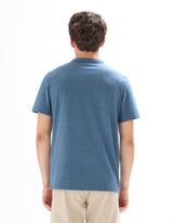 Regular Tunisian-Collar Blended T-Shirt