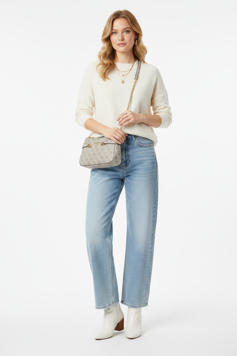 GUESS Lorelei Logo-Print Shoulder Bag GB554