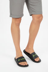 Rider Step Slide Ad For Men, Black&Green12265 -SLM69