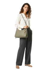 MICHAEL KORS Women's Hamilton Pebbled Leather Satchel Bag MK82