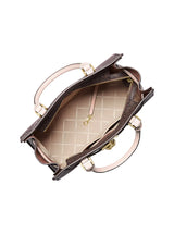 MICHAEL KORS Nouveau Hamilton Large Logo and Leather Satchel Bag MK78