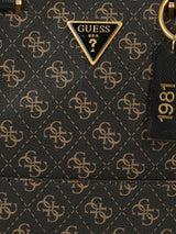 GUESS Coal Printed Nell Logo Satchel Bag GB538