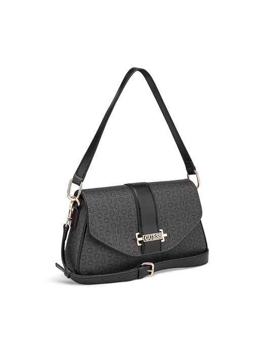 GUESS Charcoal Printed Erika Shoulder Bag  GB563