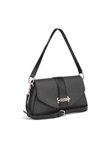 GUESS Charcoal Printed Erika Shoulder Bag  GB563