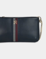 TOMMY HILFIGER Logo Navy Pu Sling Bag TB303