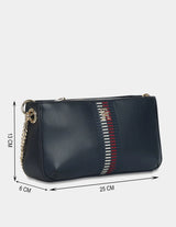 TOMMY HILFIGER Logo Navy Pu Sling Bag TB303