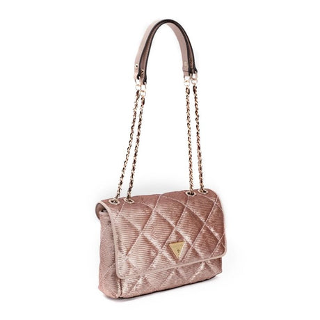 GUESS Sequinned Embellished Structured Shoulder Bag with Quilted Detail BAG - METALLIC - GB6 - Runner