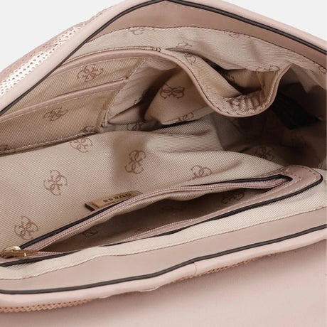 GUESS Sequinned Embellished Structured Shoulder Bag with Quilted Detail BAG - METALLIC - GB6 - Runner