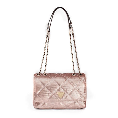 GUESS Sequinned Embellished Structured Shoulder Bag with Quilted Detail BAG - METALLIC - GB6 - Runner