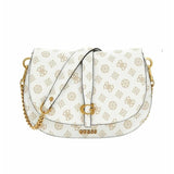 Guess Kuba Tri Compartment Flap  bag-WHITE-