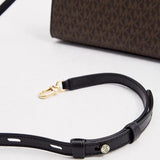 MICHAEL KORS Carmen large logo and leather - BROWN- MK4