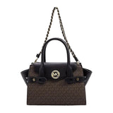 MICHAEL KORS Carmen large logo and leather - BROWN- MK4