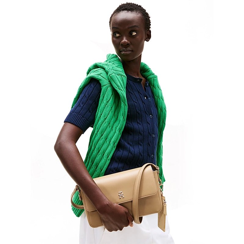 TOMMY HILFIGER Convertible crossbodytas met TH - monogram TB91 - Runner