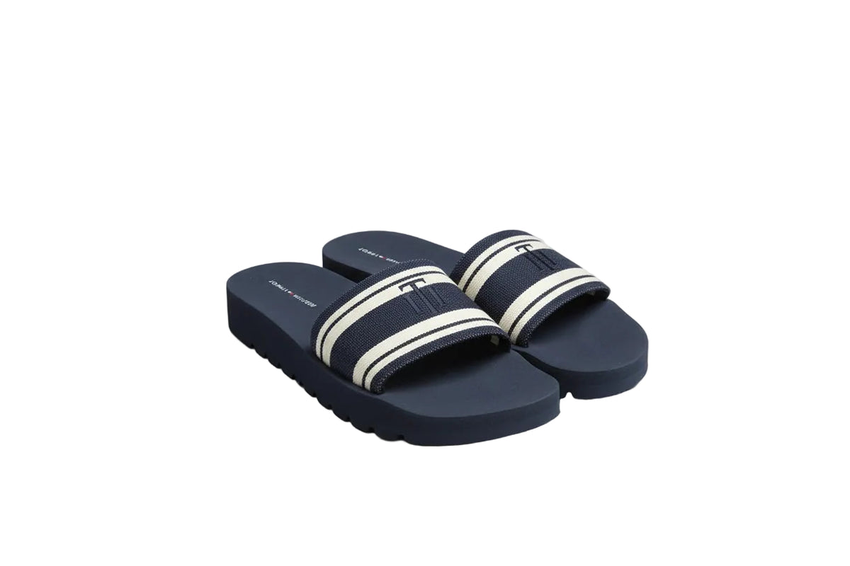 TOMMY HILFIGER  Nadelin Platform Slide Sandal In blue ModeSens SLW63