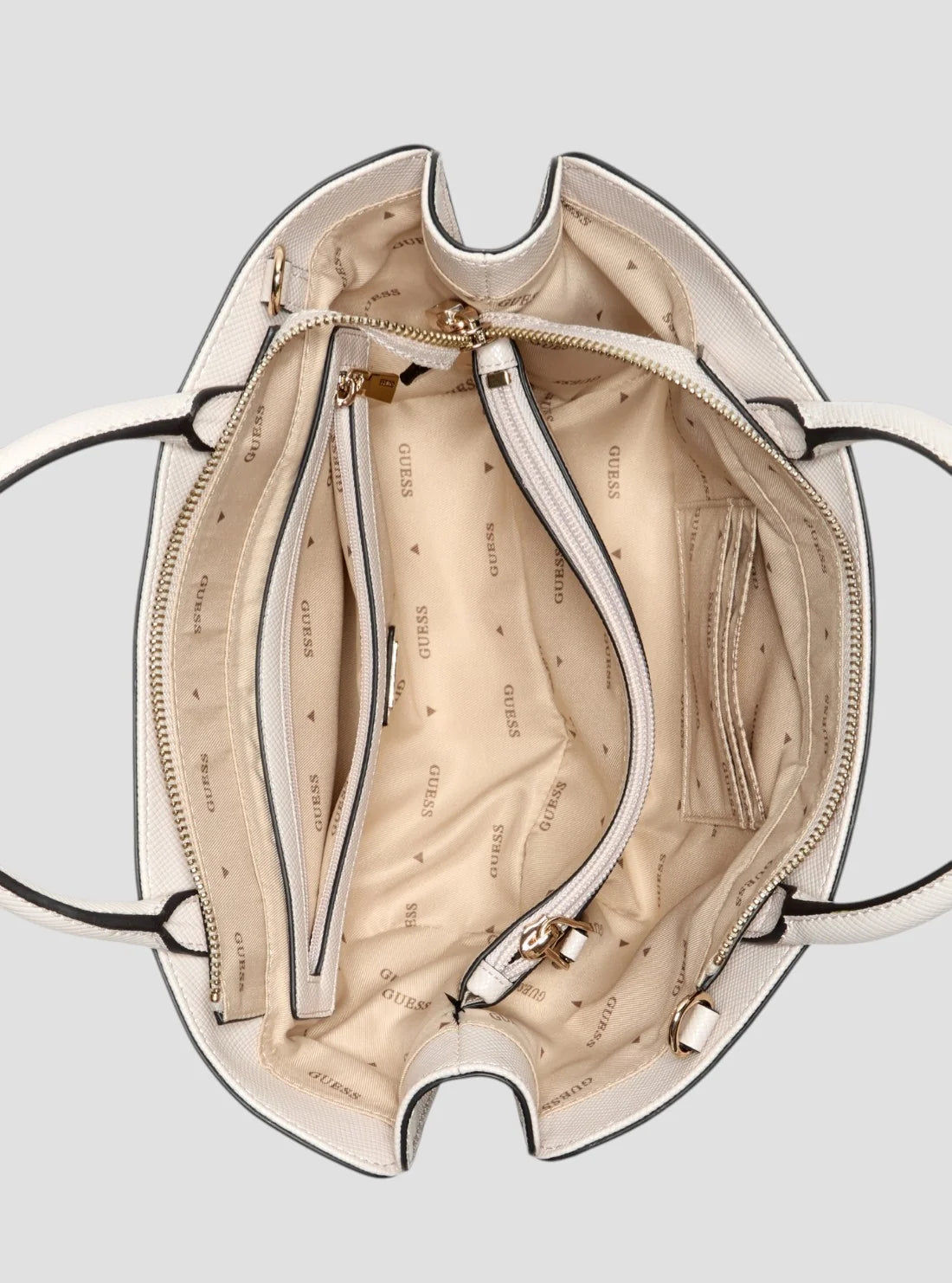 GUESS white bolena mini satchel bag GB531