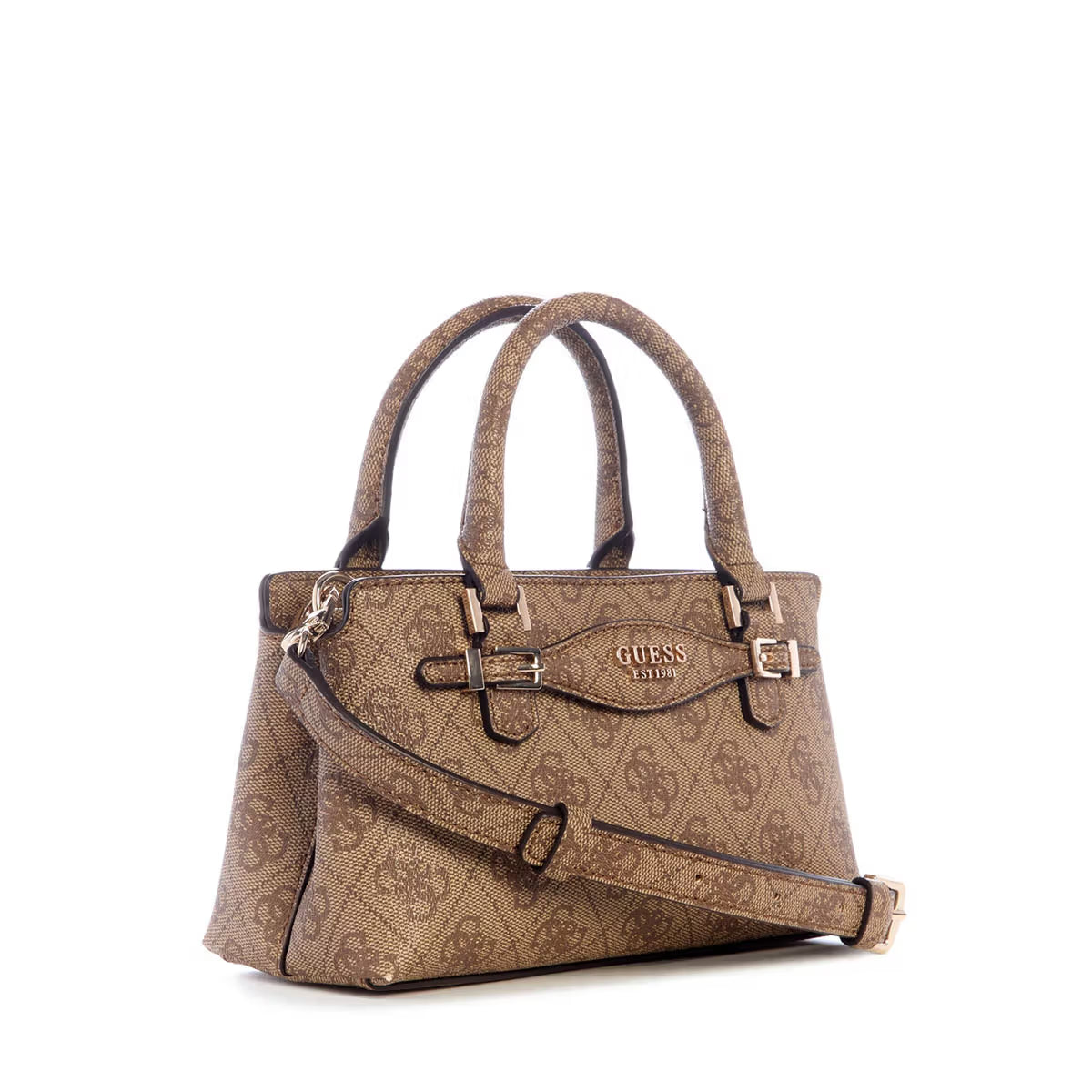 GUESS Latte Logo Printed Katya Mini Crossbody Bag GB551