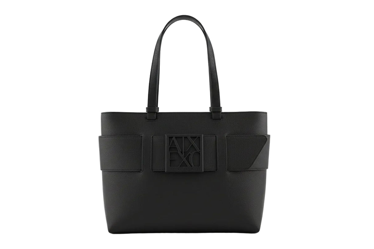 ARMANI EXCHANGE Medium shopper bag with tone - on - tone monogram AXB20 - Runner