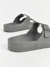 BIRKENSTOCK STEPS Faux Leather Double Strap Men's Slippers SLW4 - Runner