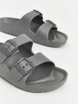 BIRKENSTOCK STEPS Faux Leather Double Strap Men's Slippers SLW4 - Runner