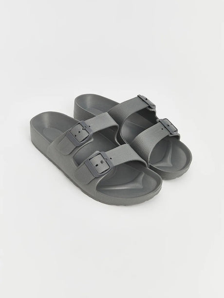 BIRKENSTOCK STEPS Faux Leather Double Strap Men's Slippers SLW4 - Runner