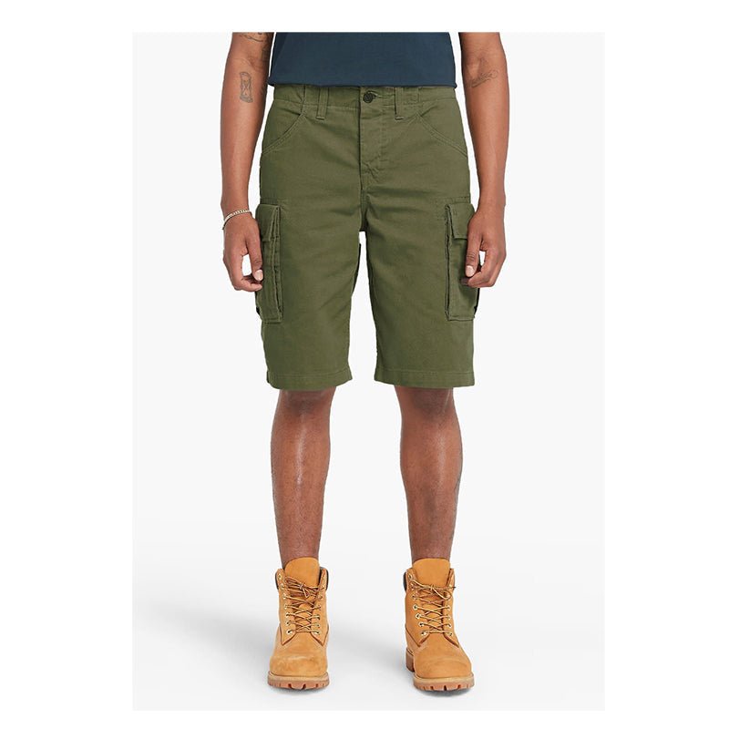 BROOKLINE Twill Cargo Short Leaf Green - Runner